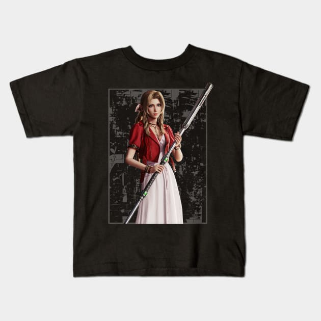 Aerith Kids T-Shirt by wenderinf